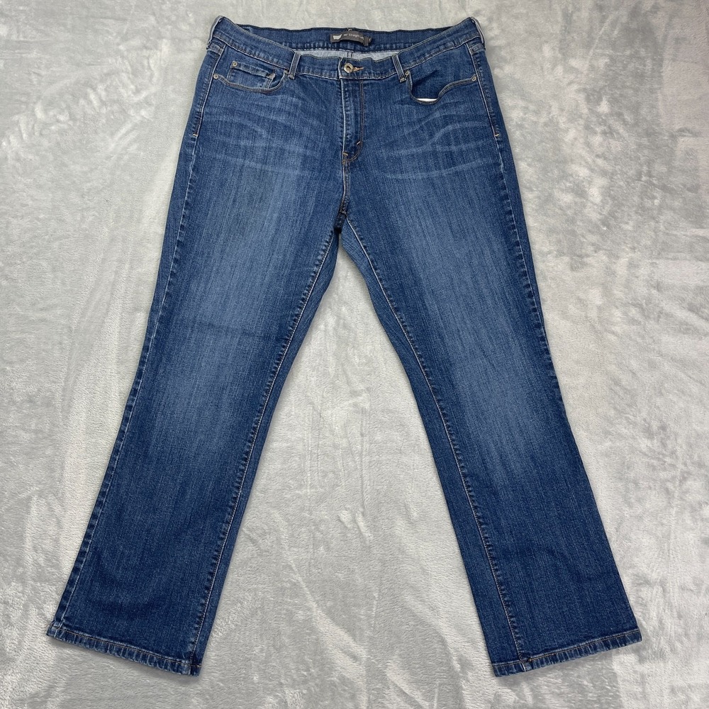 Levi's‎ 505 Jeans Womens 16 (36x29) Blue Denim Medium Wash Red Tab Straight Leg
